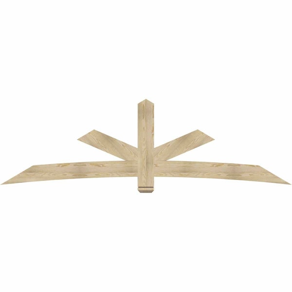 Ekena Millwork Alberta Rough Sawn Timber Gable Bracket, Douglas Fir, 108"W x 31 1/2"H x 2"D x 6"F, 7/12 Pitch GBW108X31X0206ALB00RDF - main